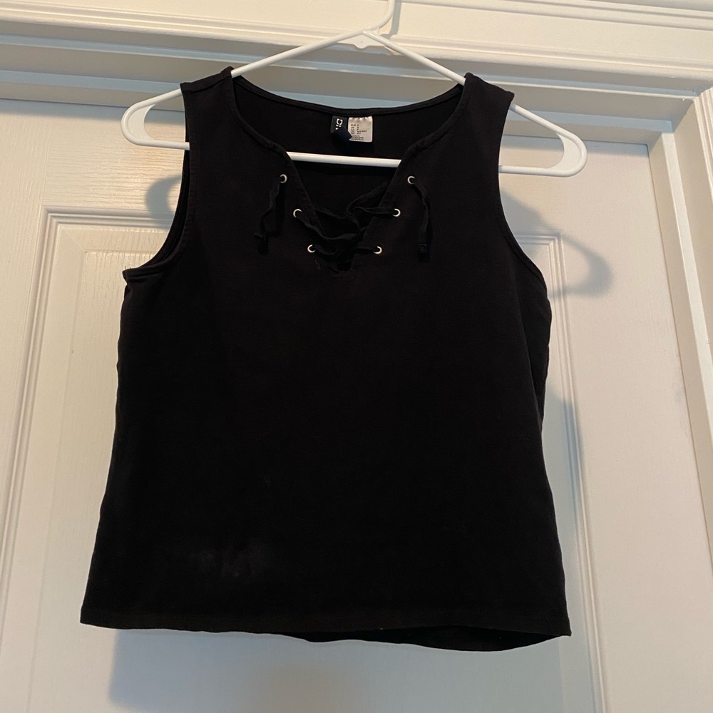 Lace up crop top